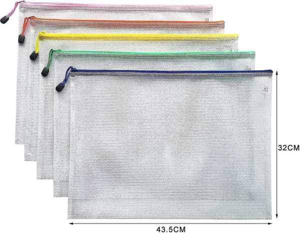 A3 Document Folder File Zipper Bags Plastic Wallets Folder (a3-10pcs) Gift