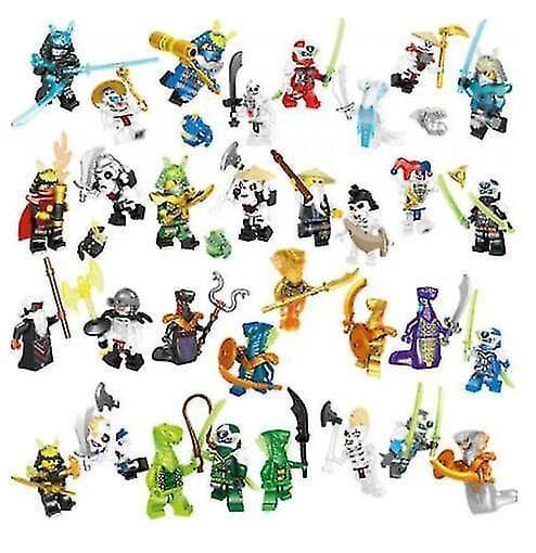 32 Pcs Ninjago Mini Figures Kai Jay Sensei Wu Master Building Blocks Toys