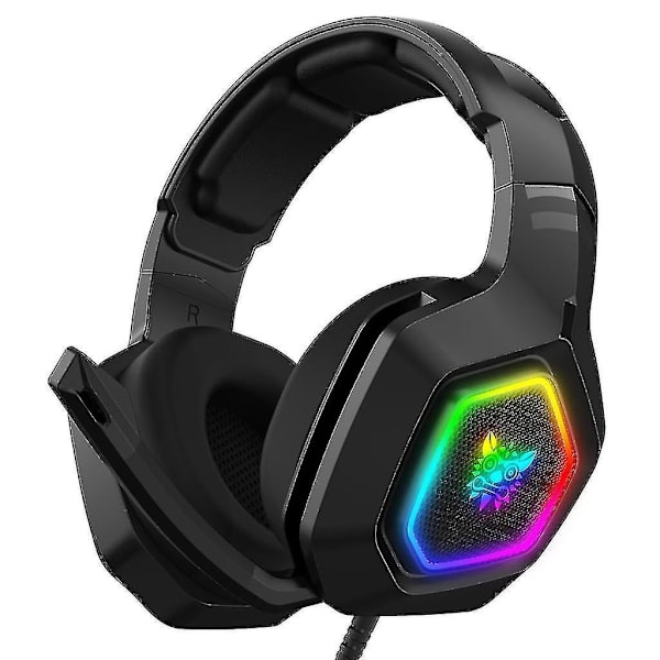 Trådløst Gaming Headset 7.1 Surround Sound, Trådløs Forbindelse Headset Sort