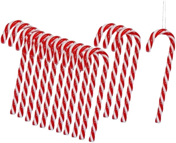 30 Pieces Candy Canes Christmas Tree Decorations 15cm  Pendants
