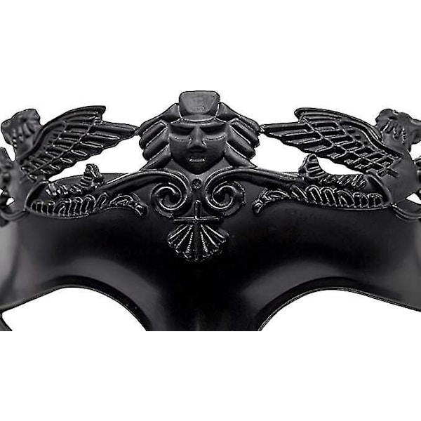 Svart Maskerade Maske for Menn - Romersk Gresk Mytologi Ventiansk Maske Halloween Cosplay Karneval