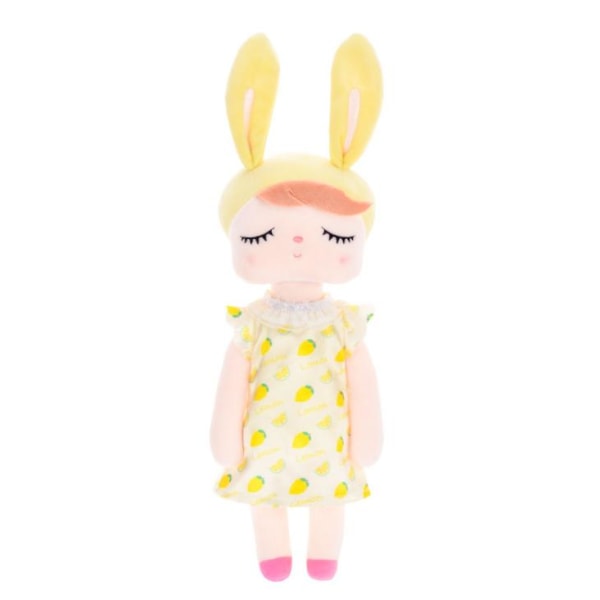 13" Sleeping Bunny Rabbit Girl Baby Stuffed Plush Dolls Toys For Kids Lemon skirt