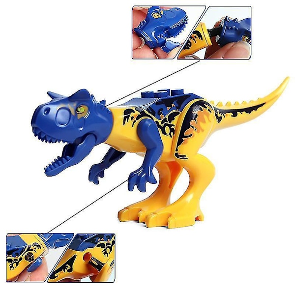 Jurassic Dinosaur Assembling Building Blocks 8 Children's Educational And Inserting Dinosaur Toys