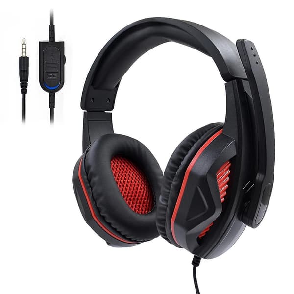 3,5 mm Justerbart LED Lys Kablet Bas Stereo Gaming Headset Øretelefon Hovedtelefon
