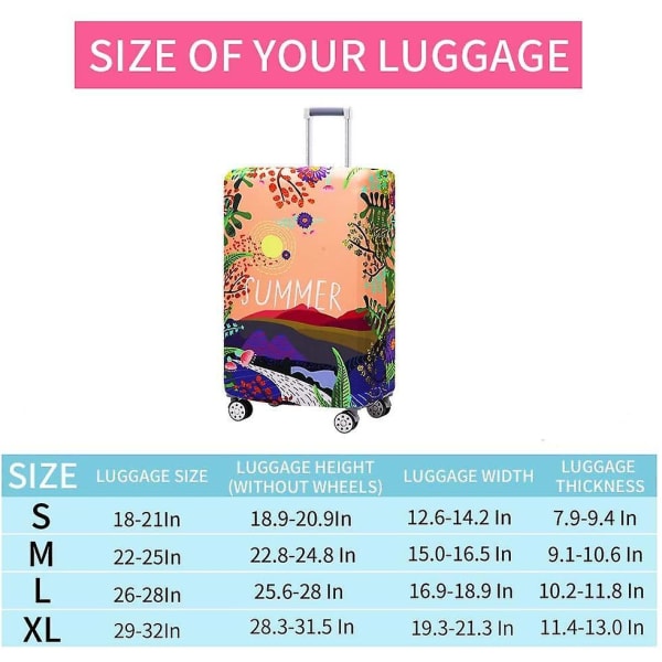 Luggage Cover Washable Suitcase Protector Anti-scratch Suitcase Cover Fits 18-32 Inch(autumn Leaves, S) COLOR16 XL