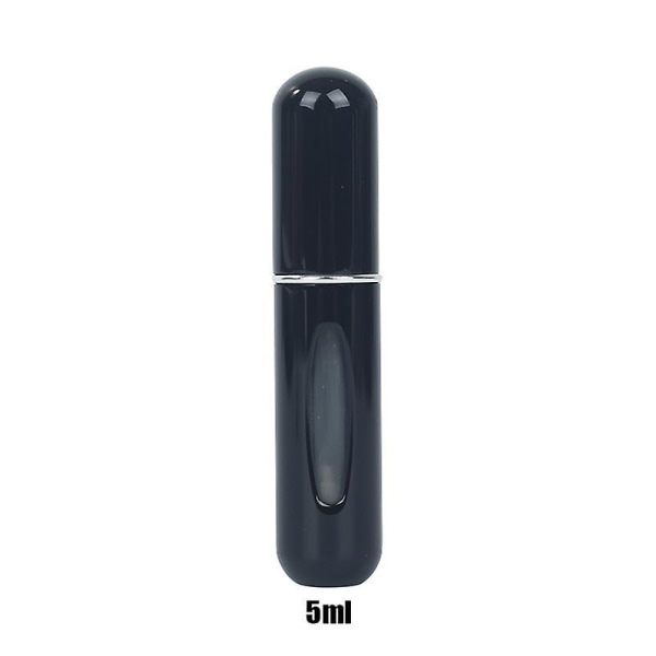 8ml Portable Mini Refillable Perfume Bottle With Spray 5ml bright black