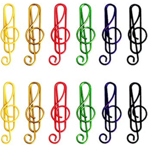 Music Paper Clips 6 Colors Music Bookmark Metal Paper Clips Musical Notes Clips For Office School Stationery Supplies,40mm100pcs  Jinglin