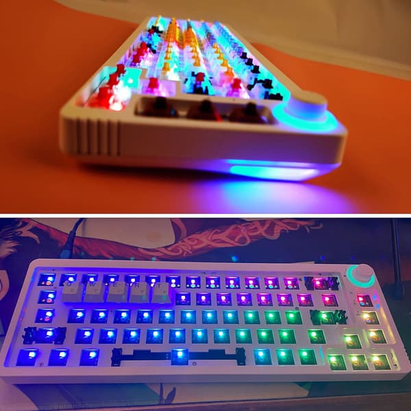 Tm680 Mechanical Keyboard Kit Hot Swappable Programmable Bt 2.4g Wired 3 Modes Black