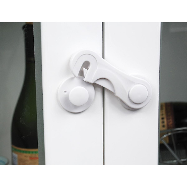 Child Safety Lock Drawer Buckle Lock For Wardrobes, Cabinets, Refrigerators, Toilets, Etc. (10 Pieces In Black)