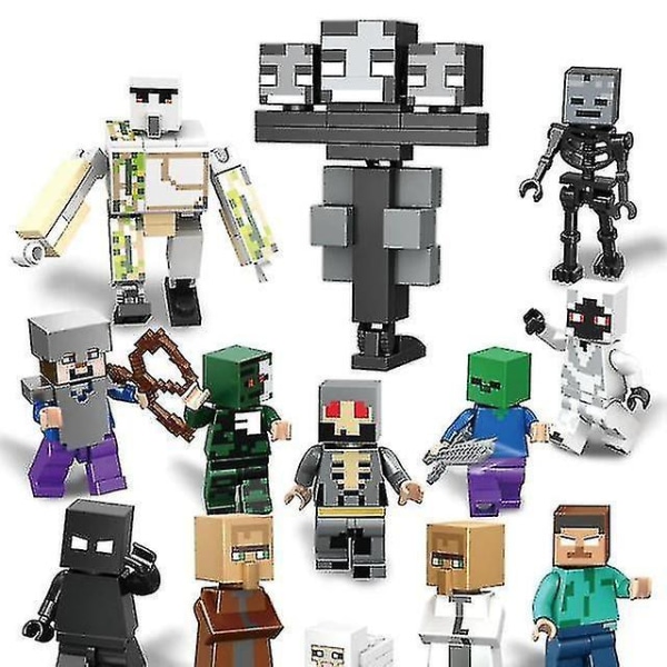 13pcs Figures My World Assemble Building Blocks