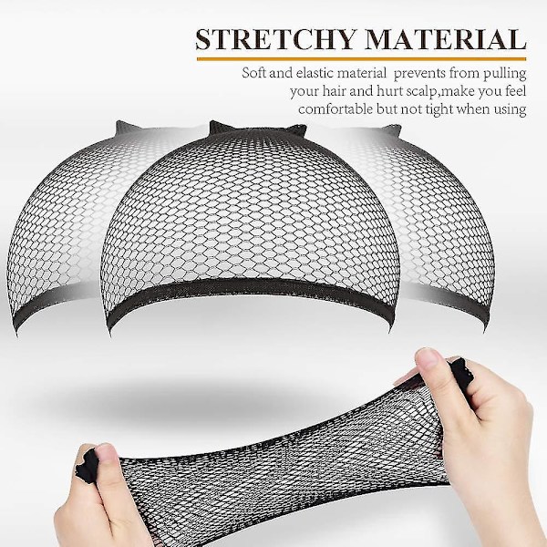 Wig Caps,morgles 6pcs Mesh Net Wig Caps Weaving Hair Net
