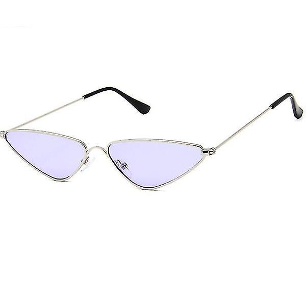 Europe And America Trend New Small Frame Fashion Sunglasses Triangle Purple