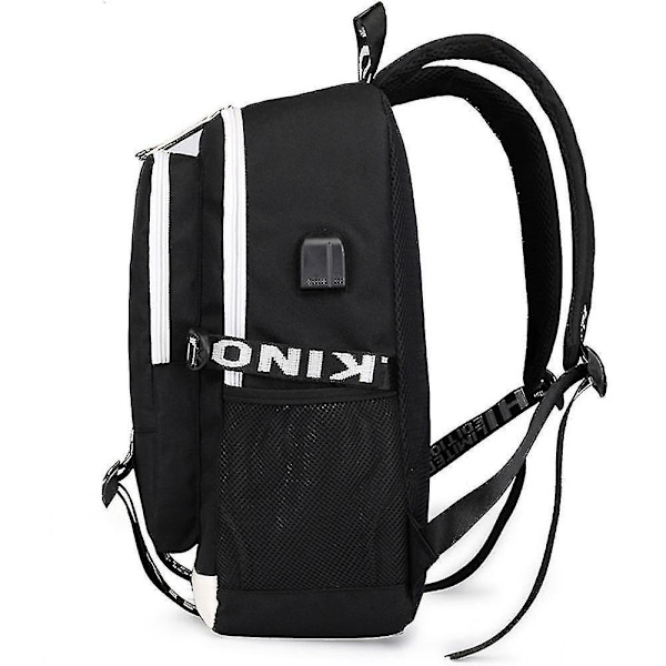 Marshmello Backpack Usb Rechargeable Backpack Large Capacity Student School Bag Color-4