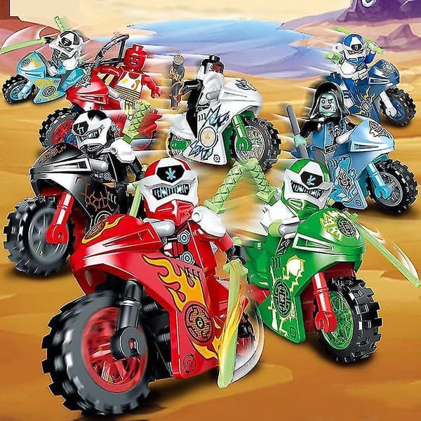 Ninja Motorcycle 8 Minifigure Children's Toy Building Blocks