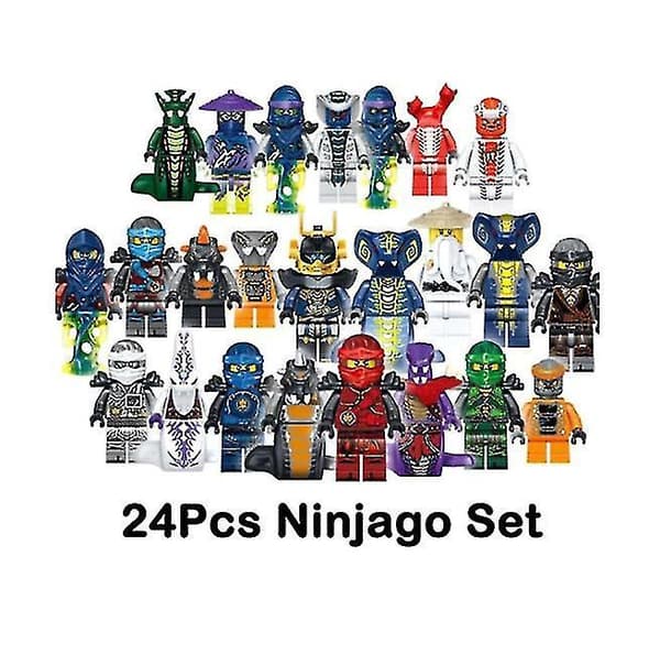 Sett med 24 stk Ninjago Mini Byggeklosser Leker