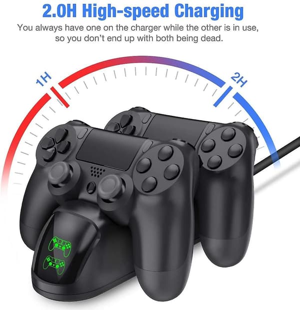 Ps4 Controller Oplader Til Ps4 / Ps4 Slim / Ps4 Pro