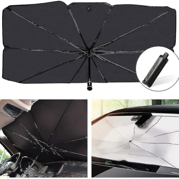 Foldable Car Windshield Sun Shade Umbrella, Protect Vehicle From Uv Sun And Heat 79 x 145 cm