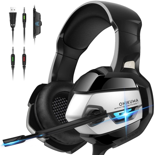 Stereo Pc Gaming Headset With Noise Canceling Mic For Ps4 Ps5 Xbox Series K5