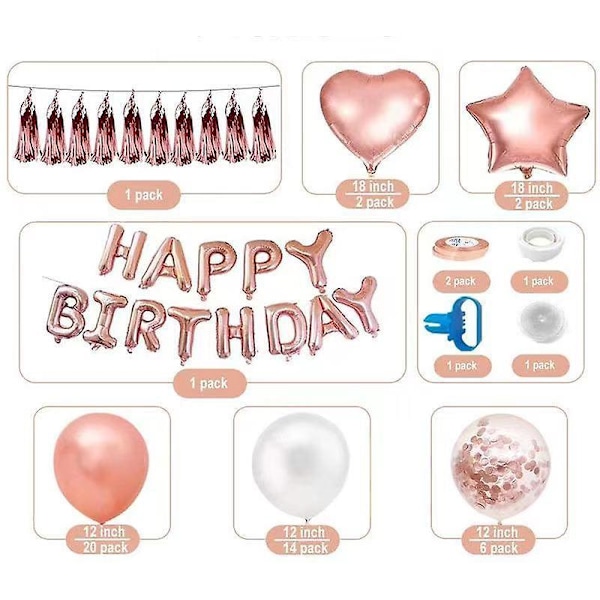 Creative Party Balloons Ballons Banner Sæt