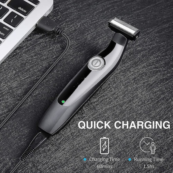 Fong Elektrisk Trimmer og Barbermaskin for Menn, Ipx7 Vanntett Våt & Tørr Kantklipper - For Ansikt, Kropp, Skjegg, Hår, Bart