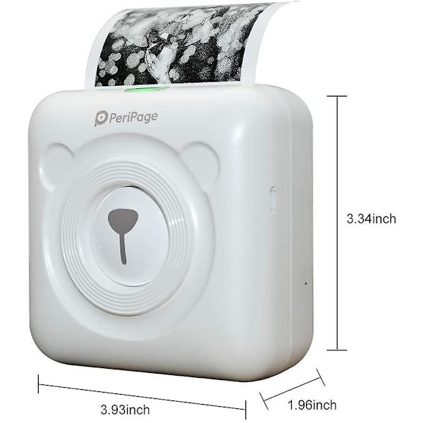 Mini Printer, Wireless Thermal Label Printer, Sticky Note Receipt, Suitable For Android Ios Smart Phone Windows, With 6+1 Printing Paper Roll