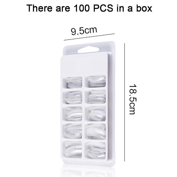 Negleforlænger Form Tips Klar Poly Gel Akryl Negle Stencil