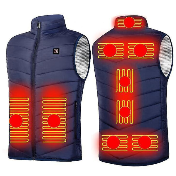 Electric Rechargeable Lightweight Women's Heated Vest BLUE XL