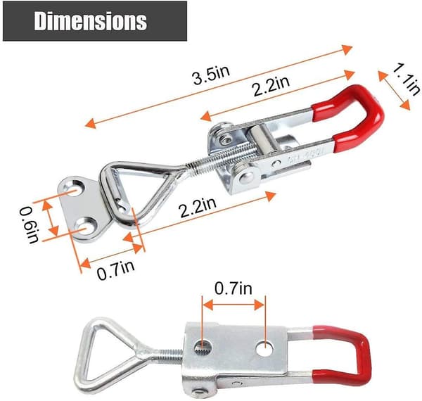 6pcs Toggle Catch Latch Toggle Clamp Latch Hasp Heavy Duty 100kg/220lbs Holding Capacity