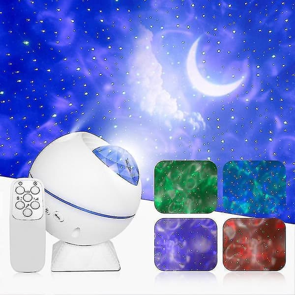 Star Projector, 3 in 1 Galaxy Moon Projector with Remote Control and Sound Activated LED Night Light