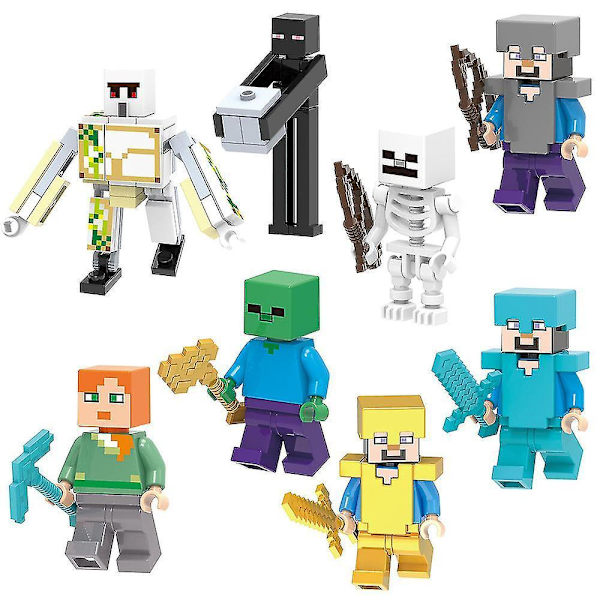 8 stk. Figurer Sæt Actionfigur Minifigurer Legetøj Til Børn Display Legetøj Fødselsdagsfestgaver Til Voksne Og Børn Drenge Piger