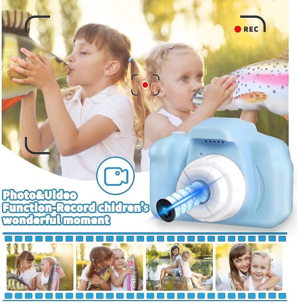 Digitalt kamera for barn, bursdagsgave til gutter og jenter i alderen 3-8 år Blue