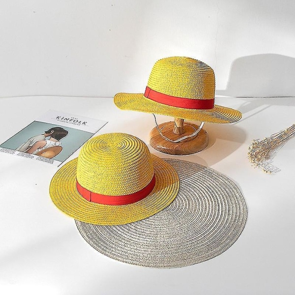 Luffy Straw Hat One Piece Cosplay Cap Anime Sun Beach Hats Halloween Performance Costume