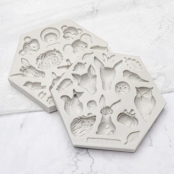 Skovdyr Fondantforme Zoo Dyr Forme Silikone Bageforme B2