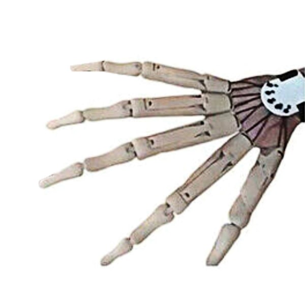 Artikuloidut sormet Joustavat nivelet Luurankokäden jatkeet Halloween-juhlatarvike White Right hand and Left hand
