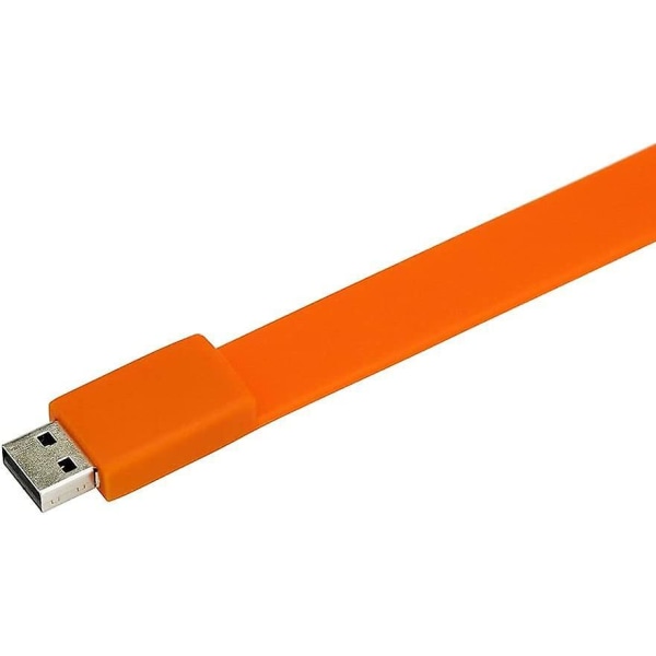 Bærbar vandtæt armbåndsdesign USB Flash Pen Drive Memory Stick Disk, orange 128gb