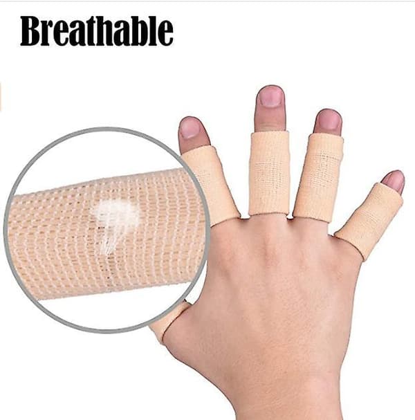 10pcs Finger Sleeves,thumb Splint Brace For Finger Support, Triggger Finger Beige