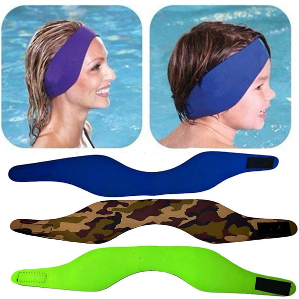 Adjustable Waterproof Swimming Diving Ear Band Headband Earplug For Kid Keep Ear Protection For Water Sports Bathing Accessories Purple Large(59cm)