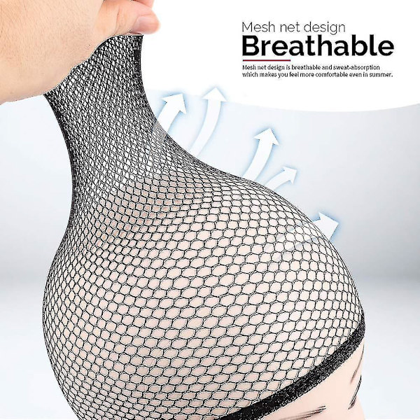 Wig Cap, 4pcs Black Mesh Wig Cap Net, Closed End Hair Mesh Net Wig Caps, Liner Weaving Caps For Women, Men, Kids
