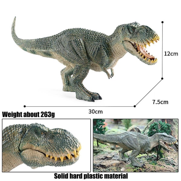36,5 cm Tyrannosaurus Rex Figur King Kongs Dinosaurer Model med Bevægelig Mund Realistisk Dinosaur Action Model Legetøj