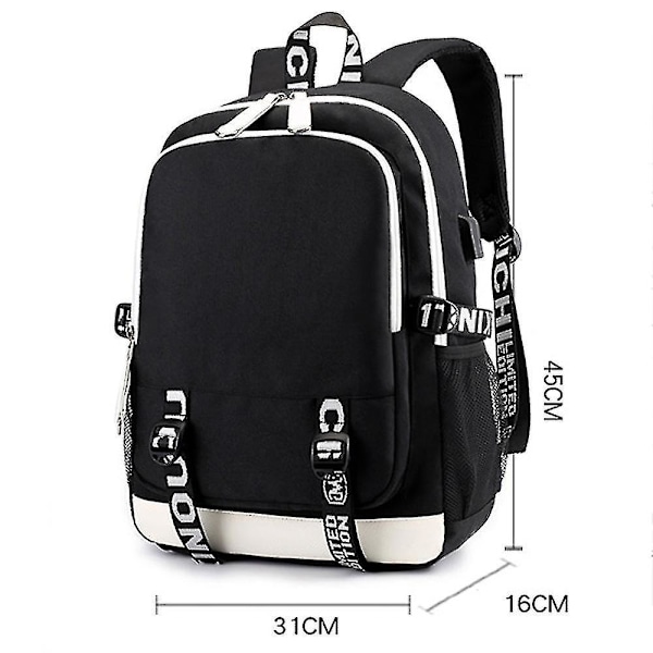 Stranger Things 4 Hellfire Club Backpack Usb Rechargeable Backpack Student School Bag