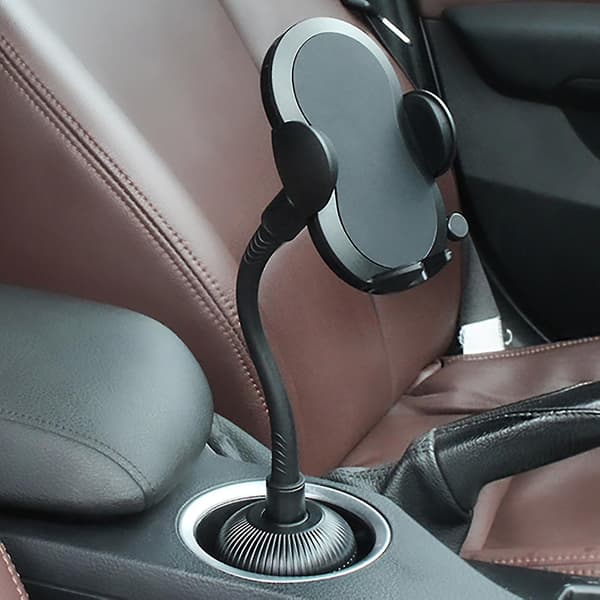 Car Phone Stand Self-locking Multifunctional Memory Hose Auto Cup Cradle Phone Navigation Holder For Lorry Yellow