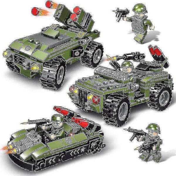 Construction Toy Set Military Transport Tank Car Toy Set Creative Army Play