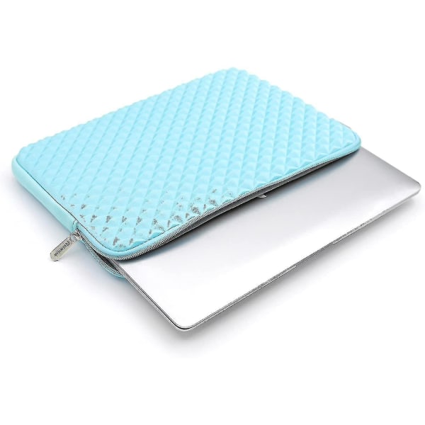 Laptop Sleeve Diamond Foam Watershock Resistant Protective Computer Case Cover Carrying Bag Blue 15.6inch