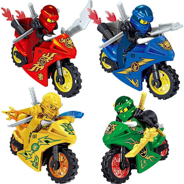 8 stk. Ninja Figurer Sæt Børnelegetøj Shinobi Minifigurer Fødselsdagsfest Gaver