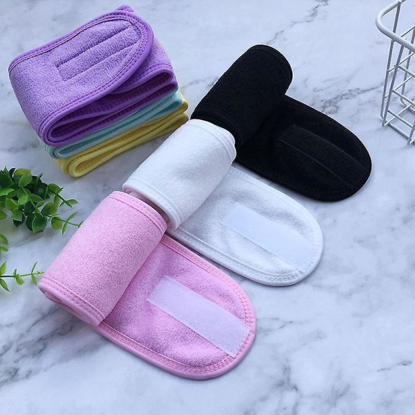 1pc Women Adjustable Hairband Makeup Toweling Hair Wrap Head Band Stretch Salon Spa Facial Headband Hair Accessories Shower Cap 1Pcs Pink