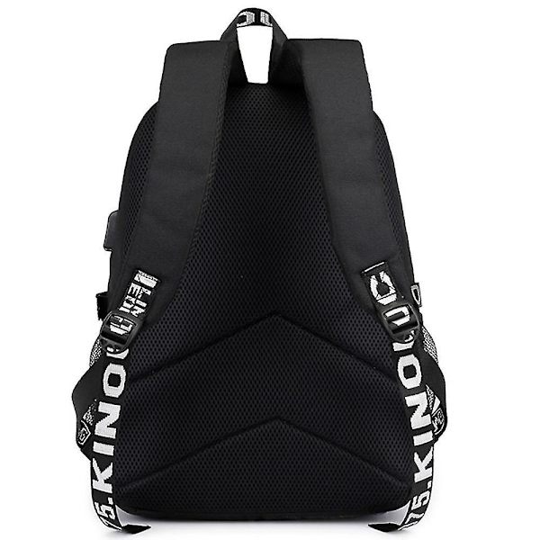Marshmello Backpack Usb Rechargeable Backpack Large Capacity Student School Bag Color-3