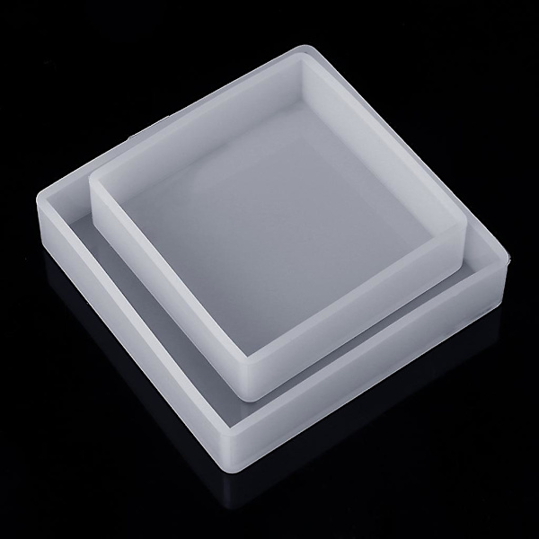 Silikoneform DIY Firkant Rektangel Epoxy Resin Spejl Håndværk Smykker Dekoration H