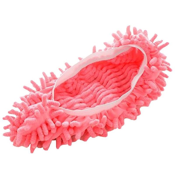 Cleaning Mop Slippers Shoes Cover Soft Reusable Foot Sock Pink