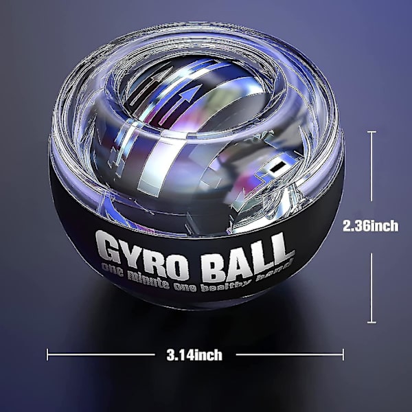 Håndledsbold Selvstartende Gyroskop Powerball Gyro Power Håndbold Musc Red no light