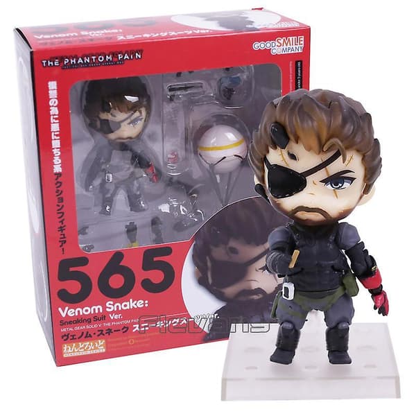 565 Metal Gear Solid V The Phantom Venom Snake Sneaking Suit Ver. Q Version Action Figur Samlerobjekt Model Legetøj 565 box